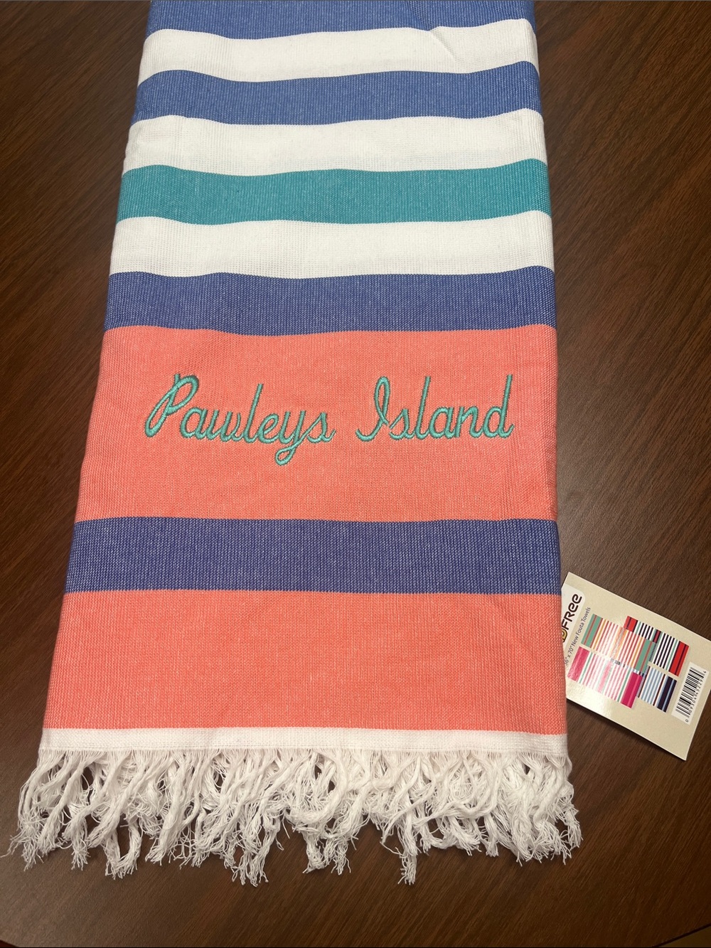 Sand Free New Fouta Pawleys Island Striped Beach Towel, new with tags - Picture 2 of 8